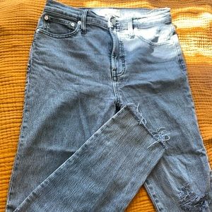 Madewell Jeans, Perfect Vintage Jean, Gray/Grey wash, very lightly worn, Sz 26